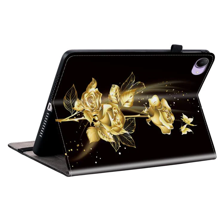 For Redmi K Pad 2 8.8 inch 2026 Crystal Texture Painted Leather Tablet Case(Gold Butterfly Rose) - Image 3