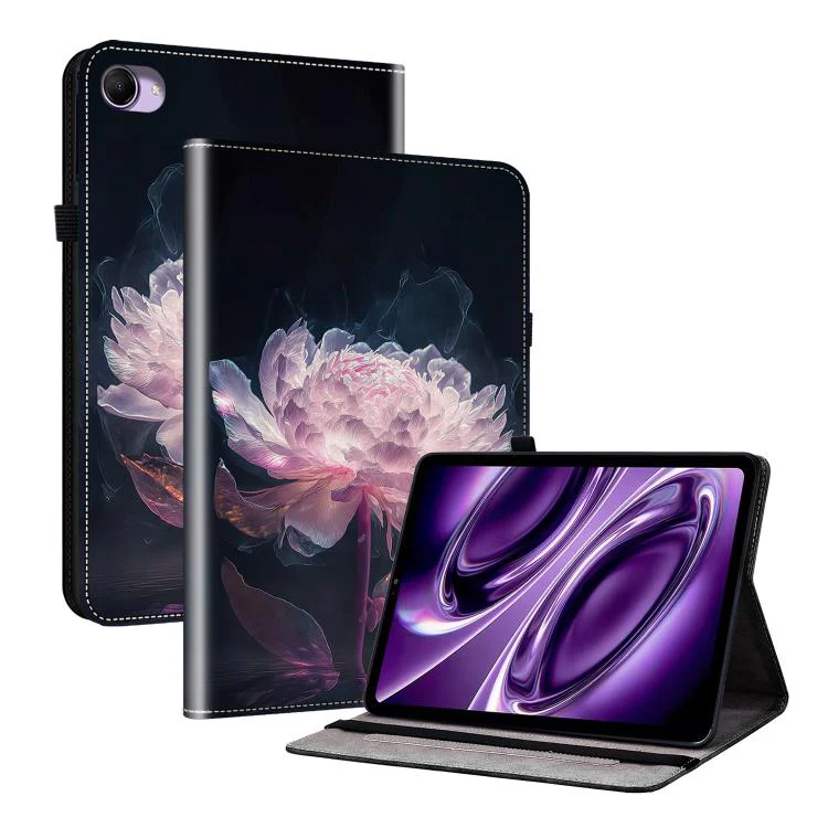 For Redmi K Pad 2 8.8 inch 2026 Crystal Texture Painted Leather Tablet Case(Purple Peony)