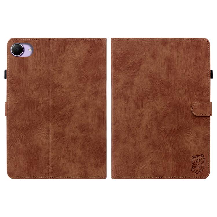 For Redmi K Pad 2 8.8 inch 2026 Embossed Tiger Pattern Leather Tablet Case(Brown) - Image 2