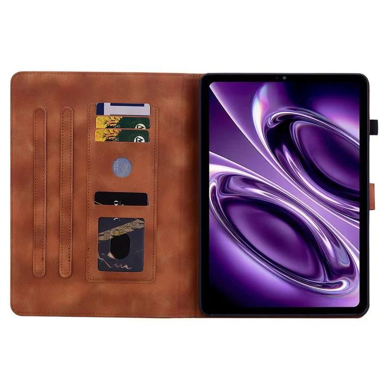 For Redmi K Pad 2 8.8 inch 2026 Lily Embossed Leather Tablet Case(Brown) - Image 4