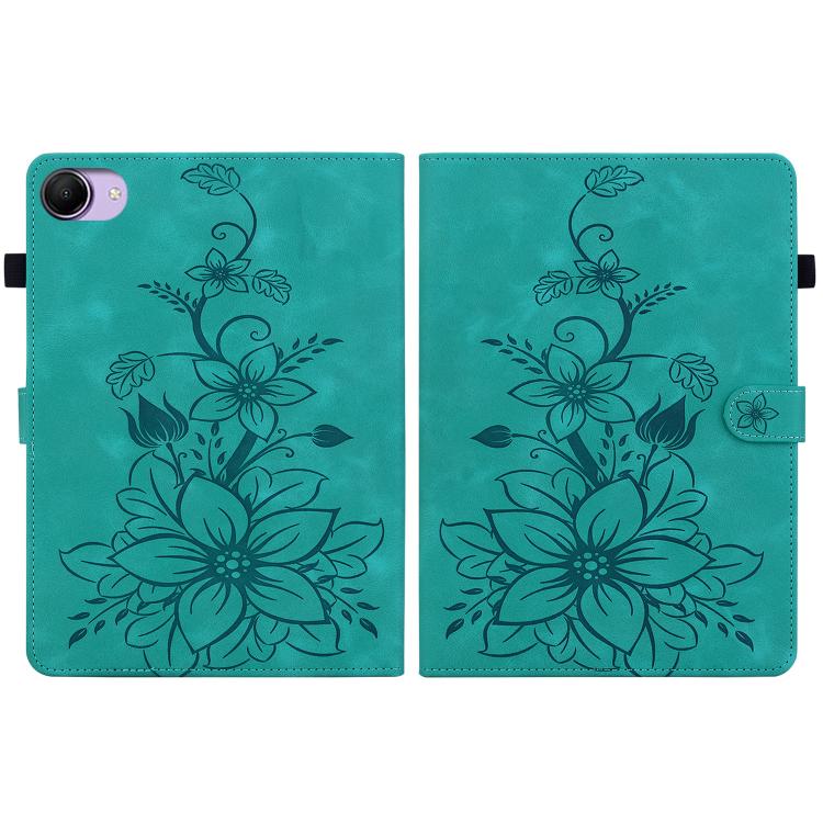 For Redmi K Pad 2 8.8 inch 2026 Lily Embossed Leather Tablet Case(Green) - Image 3