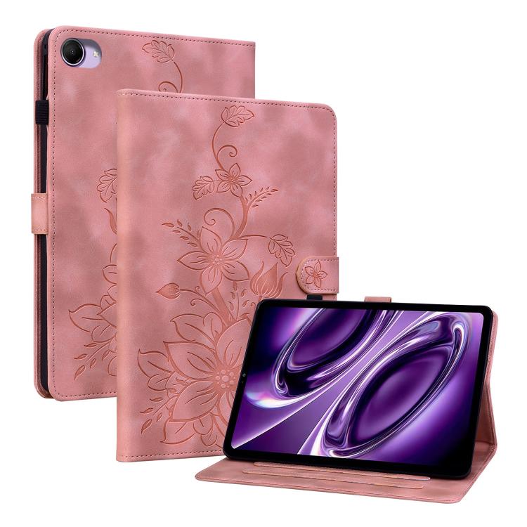 For Redmi K Pad 2 8.8 inch 2026 Lily Embossed Leather Tablet Case(Pink)