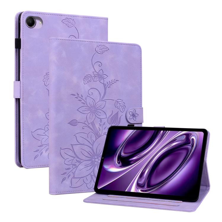 For Redmi K Pad 2 8.8 inch 2026 Lily Embossed Leather Tablet Case(Purple)