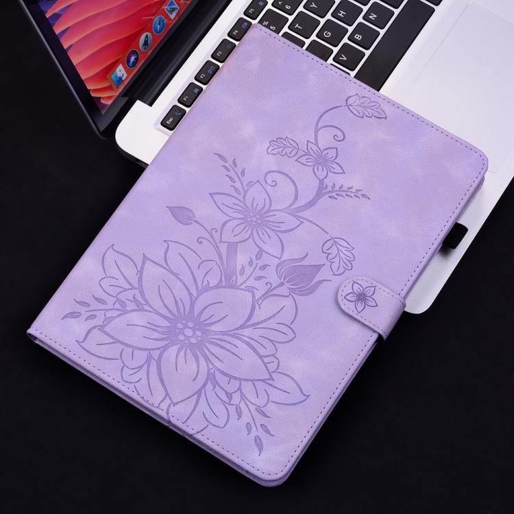 For Redmi K Pad 2 8.8 inch 2026 Lily Embossed Leather Tablet Case(Purple) - Image 2