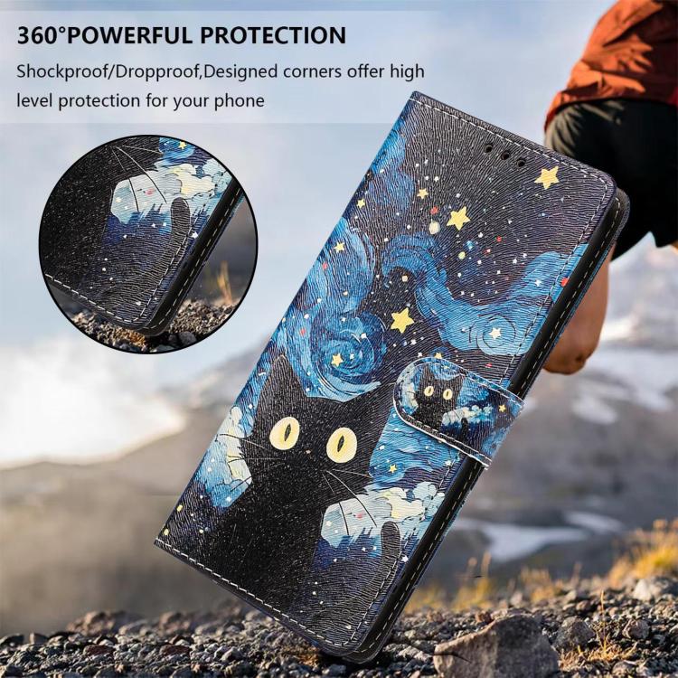 For Redmi K90 Max 5G CH002 Colored Drawing Buckle Clasp Vegan Leather Phone Case(Star Cat) - Image 6