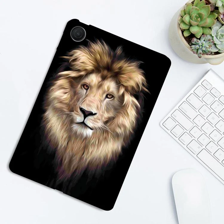 For Redmi Pad 2 9.7 inch Color Painting Pattern Smart Tablet TPU Case(Lion) - Image 3