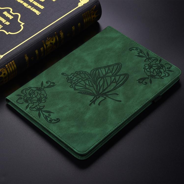 For Redmi Pad 2 / Redmi Pad SE 11 2025 Butterfly Flower Embossed Leather Tablet Case(Green) - Image 2