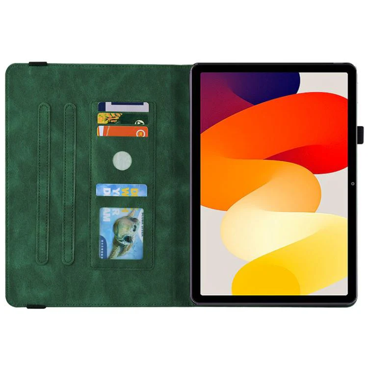 For Redmi Pad 2 / Redmi Pad SE 11 2025 Butterfly Flower Embossed Leather Tablet Case(Green) - Image 4