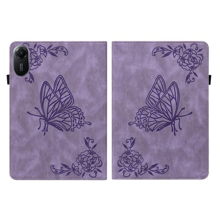 For Redmi Pad 2 / Redmi Pad SE 11 2025 Butterfly Flower Embossed Leather Tablet Case(Purple) - Image 3