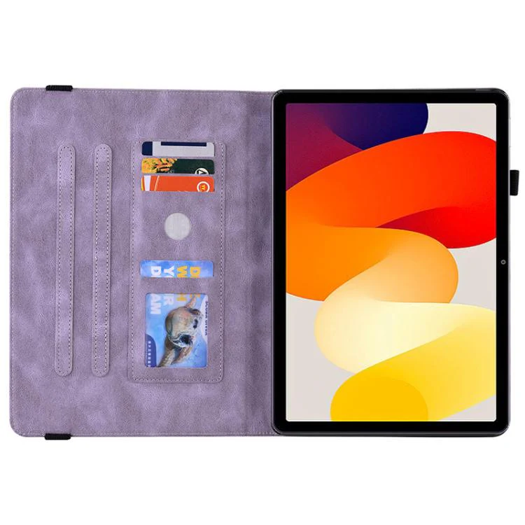 For Redmi Pad 2 / Redmi Pad SE 11 2025 Butterfly Flower Embossed Leather Tablet Case(Purple) - Image 4