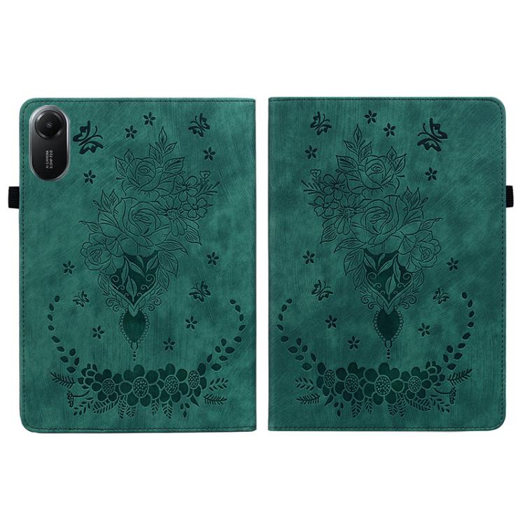 For Redmi Pad 2 / Redmi Pad SE 11 2025 Butterfly Rose Embossed Leather Tablet Case(Green) - Image 3