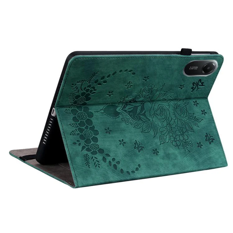 For Redmi Pad 2 / Redmi Pad SE 11 2025 Butterfly Rose Embossed Leather Tablet Case(Green) - Image 6
