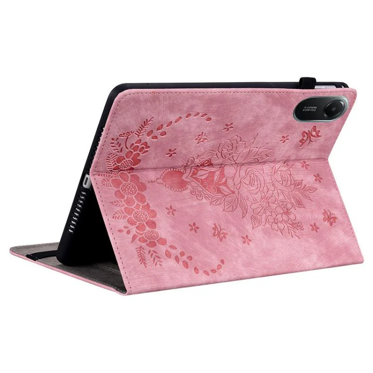 For Redmi Pad 2 / Redmi Pad SE 11 2025 Butterfly Rose Embossed Leather Tablet Case(Pink) - Image 6