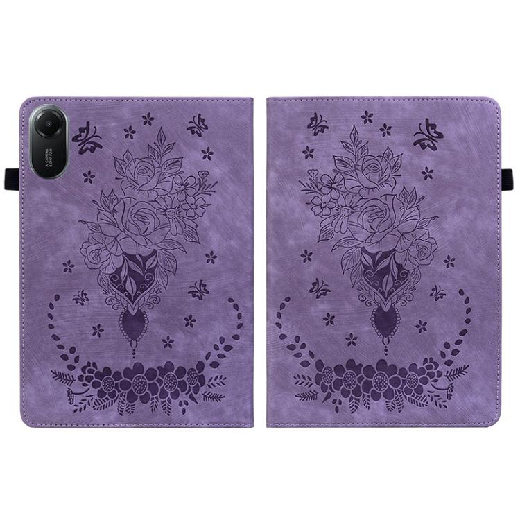 For Redmi Pad 2 / Redmi Pad SE 11 2025 Butterfly Rose Embossed Leather Tablet Case(Purple) - Image 3