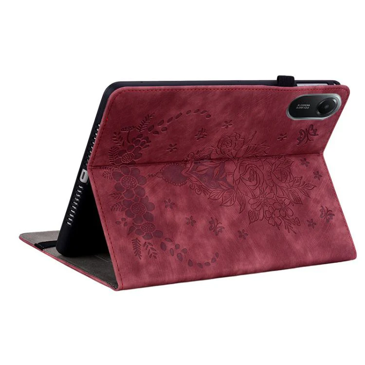 For Redmi Pad 2 / Redmi Pad SE 11 2025 Butterfly Rose Embossed Leather Tablet Case(Red) - Image 6