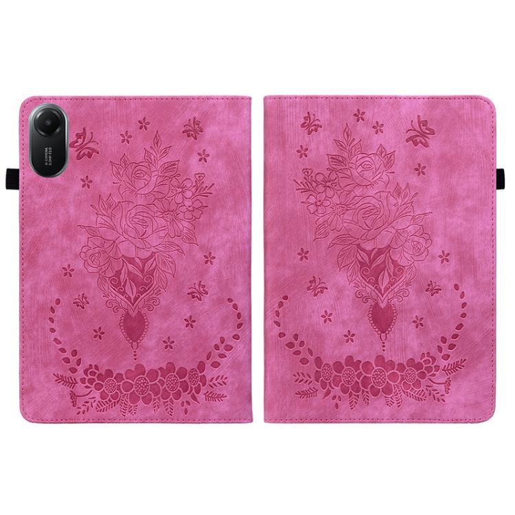 For Redmi Pad 2 / Redmi Pad SE 11 2025 Butterfly Rose Embossed Leather Tablet Case(Rose Red) - Image 3