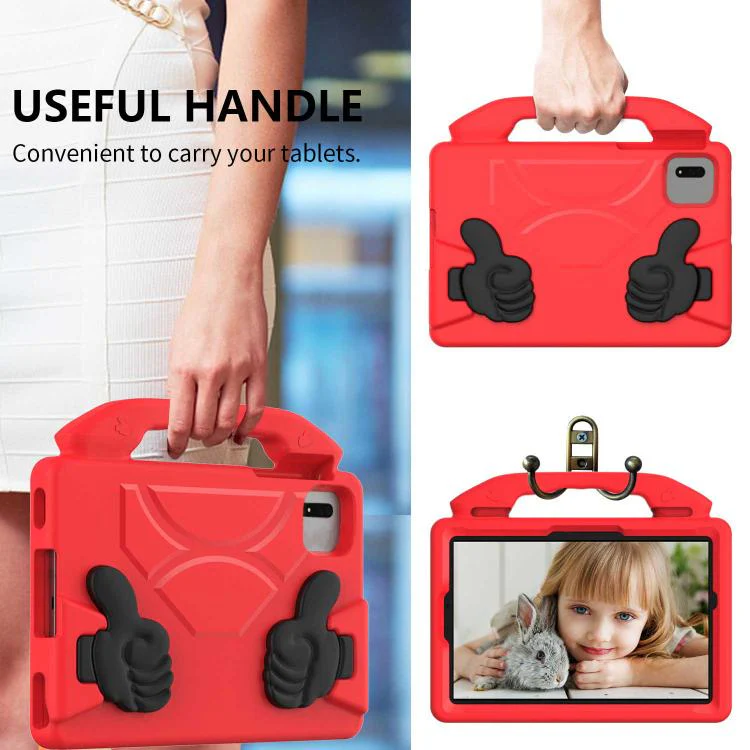 For Redmi Pad 2 / SE 11 2025 Thumb Bracket EVA Shockproof Tablet Case(Red) - Image 2