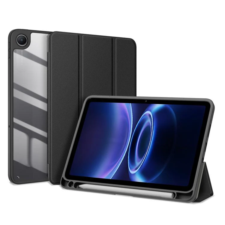 For Redmi Pad 2 SE 9.7 inch 2026 DUX DUCIS TOBY Series Antiskid Leather Tablet Case with Sleep / Wake-up Function(Black)