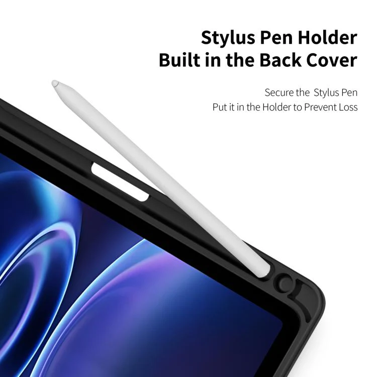 For Redmi Pad 2 SE 9.7 inch 2026 DUX DUCIS TOBY Series Antiskid Leather Tablet Case with Sleep / Wake-up Function(Black) - Image 6