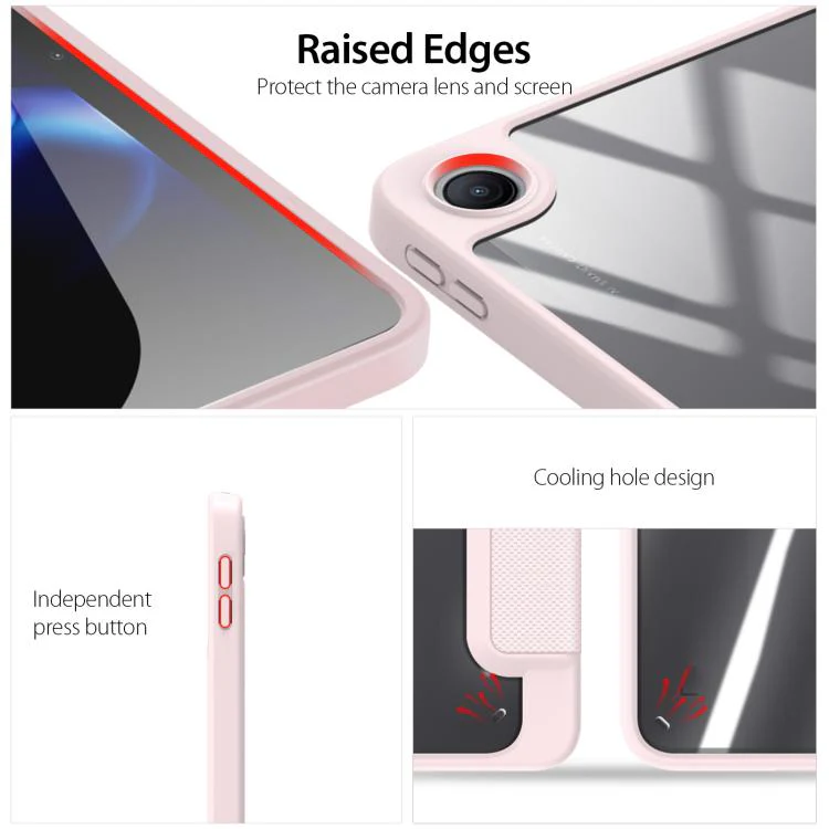 For Redmi Pad 2 SE 9.7 inch 2026 DUX DUCIS TOBY Series Antiskid Leather Tablet Case with Sleep / Wake-up Function(Pink) - Image 3