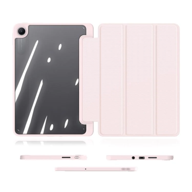 For Redmi Pad 2 SE 9.7 inch 2026 DUX DUCIS TOBY Series Antiskid Leather Tablet Case with Sleep / Wake-up Function(Pink) - Image 4