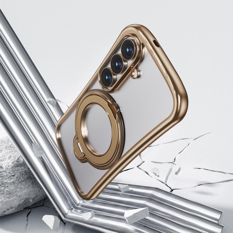 For Samsung Galaxy S26 5G 360 Degree Rotation Holder Magnetic Electroplated Phone Case(Gold) - Image 3