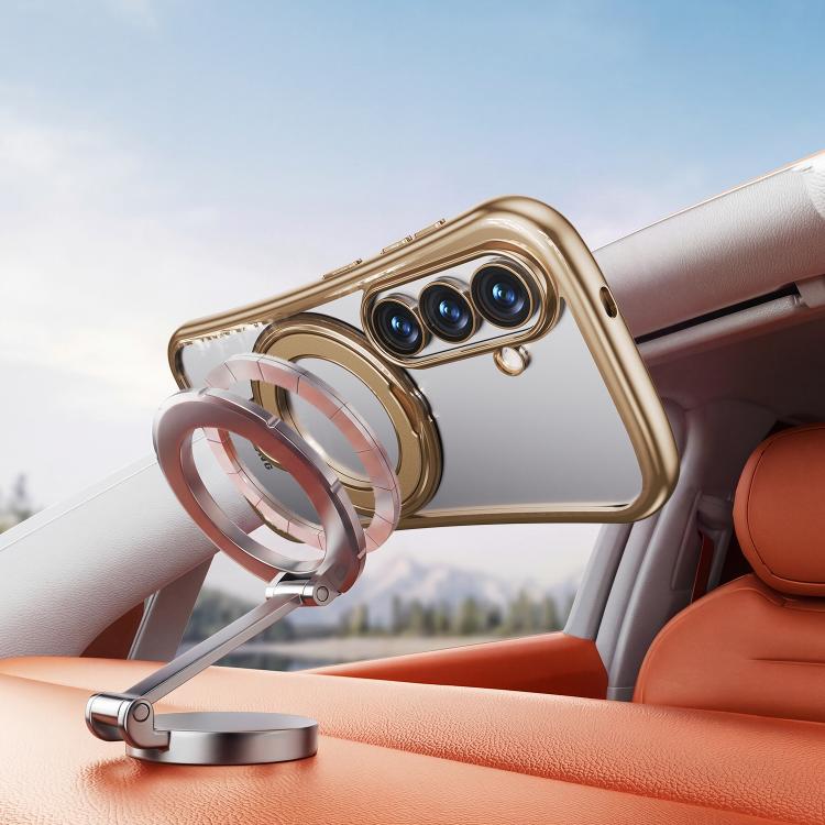For Samsung Galaxy S26 5G 360 Degree Rotation Holder Magnetic Electroplated Phone Case(Gold) - Image 4
