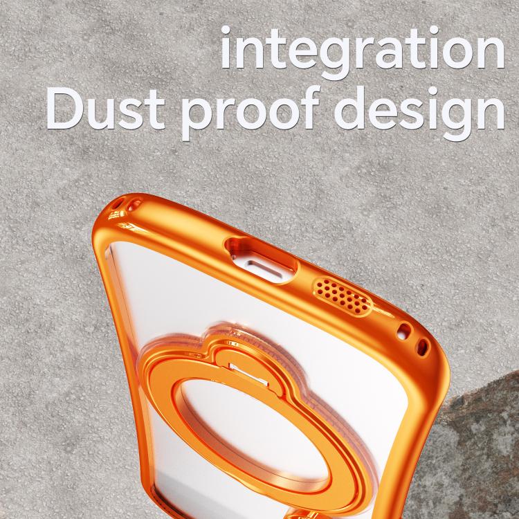 For Samsung Galaxy S26 5G 360 Degree Rotation Holder Magnetic Electroplated Phone Case(Orange) - Image 5