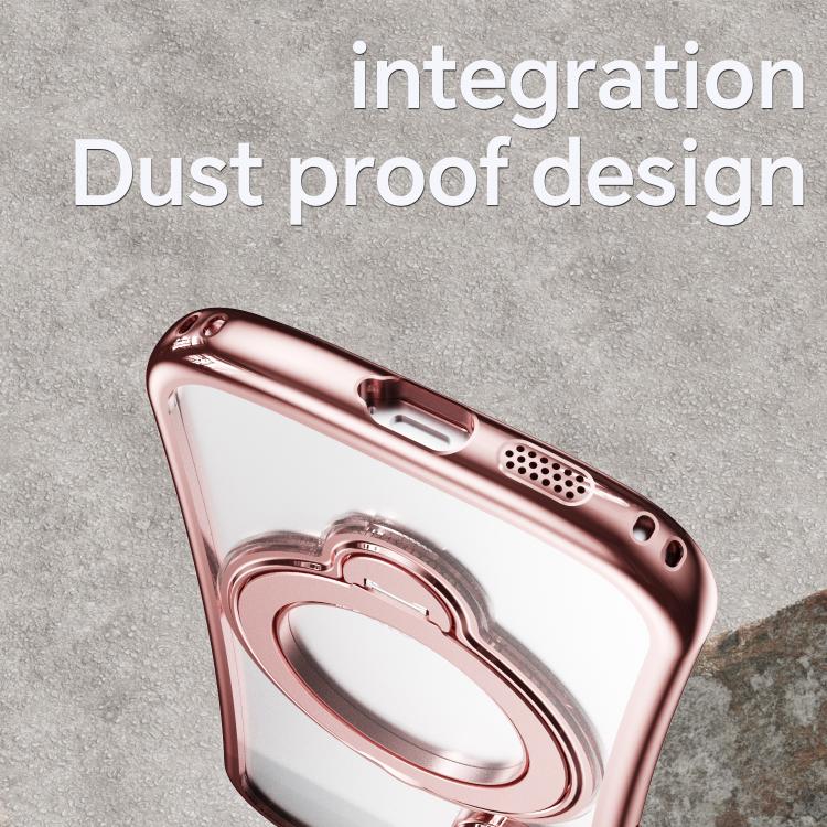 For Samsung Galaxy S26+ 5G 360 Degree Rotation Holder Magnetic Electroplated Phone Case(Pink) - Image 5