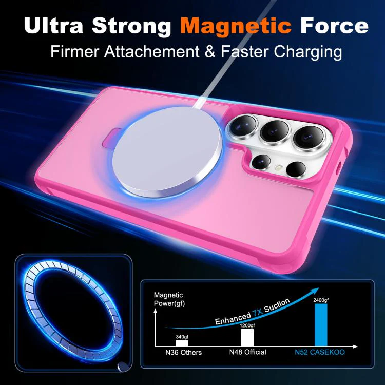 For Samsung Galaxy S26 Ultra 5G TPU+PC MagSafe Magnetic Holder Phone Case(Rose Red) - Image 9