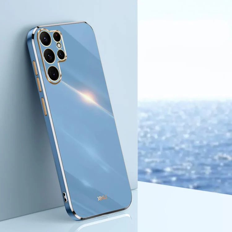 For Samsung Galaxy S26 Ultra 5G XINLI Straight Edge 6D Electroplate TPU Phone Case(Celestial Blue)