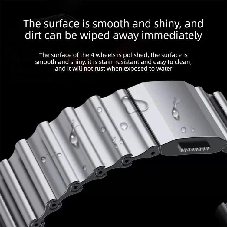 For Samsung Galaxy Watch Ultra 2025 / Ultra 47mm Ocean Wave Texture Magnetic Clasp Stainless Steel Watch Band(Grey) - Image 5