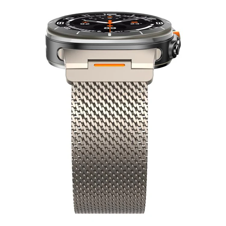 For Samsung Galaxy Watch Ultra 2025 / Ultra 47mm Vibrant Style Thick Mesh Milanese Magnetic Watch Band(Titanium) - Image 5
