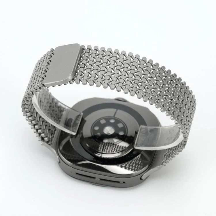 For Samsung Galaxy Watch Ultra / Ultra 2025 Breathable Stainless Steel Magnetic Watch Band(Titanium) - Image 4