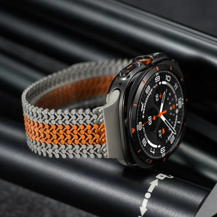For Samsung Galaxy Watch Ultra / Ultra 2025 Breathable Stainless Steel Magnetic Watch Band(Titanium) - Image 5