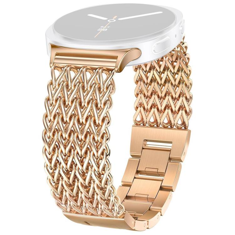 For Samsung Galaxy Watch Ultra / Ultra 2025 xDfind Herringbone Braided Stainless Steel Watch Band(Rose Gold) - Image 2