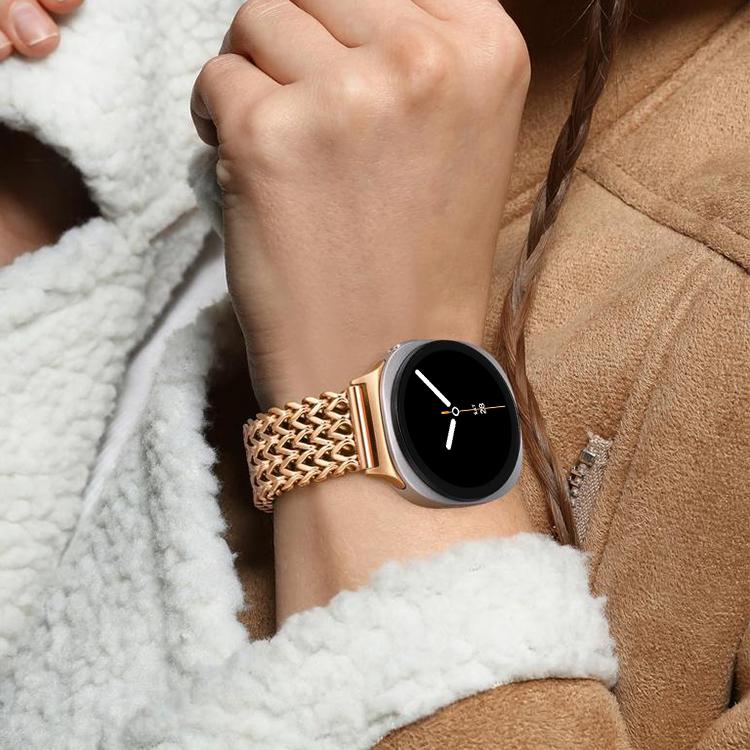 For Samsung Galaxy Watch Ultra / Ultra 2025 xDfind Herringbone Braided Stainless Steel Watch Band(Rose Gold) - Image 6