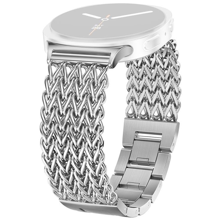 For Samsung Galaxy Watch Ultra / Ultra 2025 xDfind Herringbone Braided Stainless Steel Watch Band(Silver) - Image 2