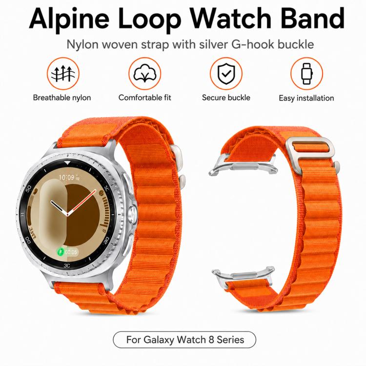 For Samsung Galaxy Watch8 / 8 Classic xDfind Silver Buckle Loop Nylon Watch Band(Midnight Blue) - Image 3