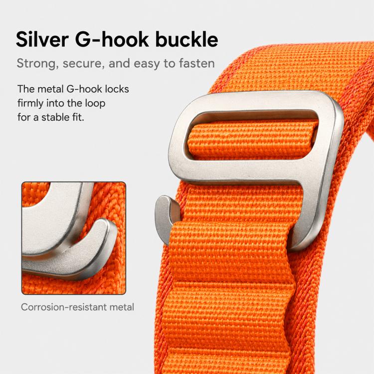 For Samsung Galaxy Watch8 / 8 Classic xDfind Silver Buckle Loop Nylon Watch Band(Starlight) - Image 5