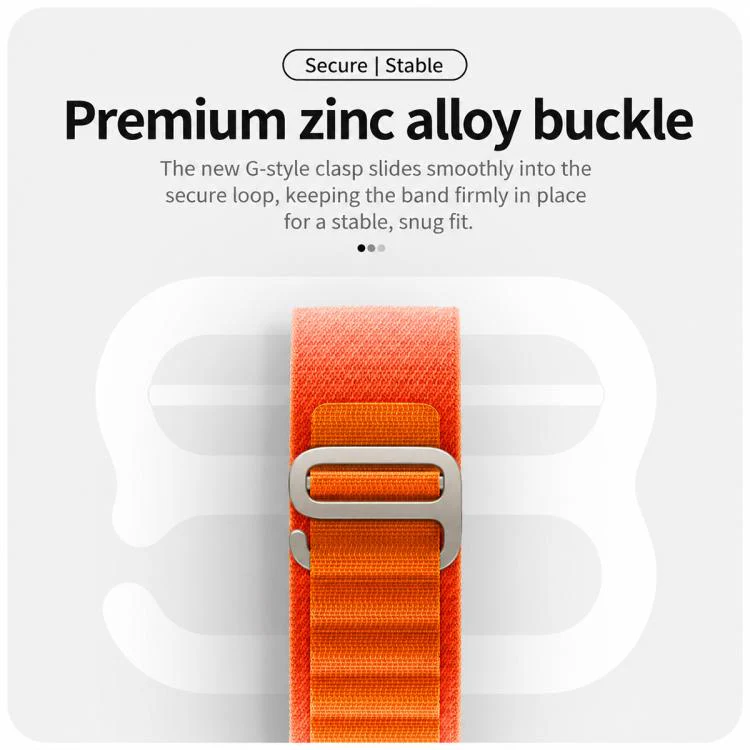 For Samsung Galaxy Watch8 / 8 Classic xDfind Silver Buckle Loop Nylon Watch Band(Starlight) - Image 7