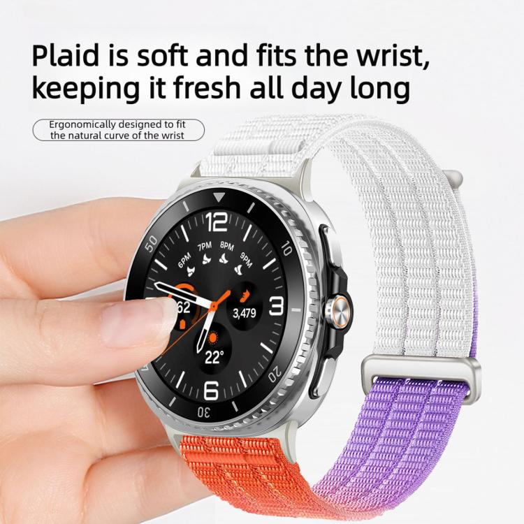 For Samsung Galaxy Watch8 / Watch8 Classic Double-Link Cloud-Feel Breathable Nylon Loop Metal Head Watch Band(Black) - Image 6