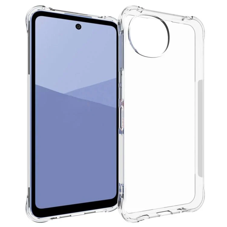 For Sharp Aquos wish6 Shockproof Non-slip Thickening TPU Phone Case(Transparent)