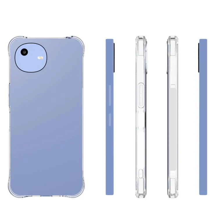 For Sharp Aquos wish6 Shockproof Non-slip Thickening TPU Phone Case(Transparent) - Image 2