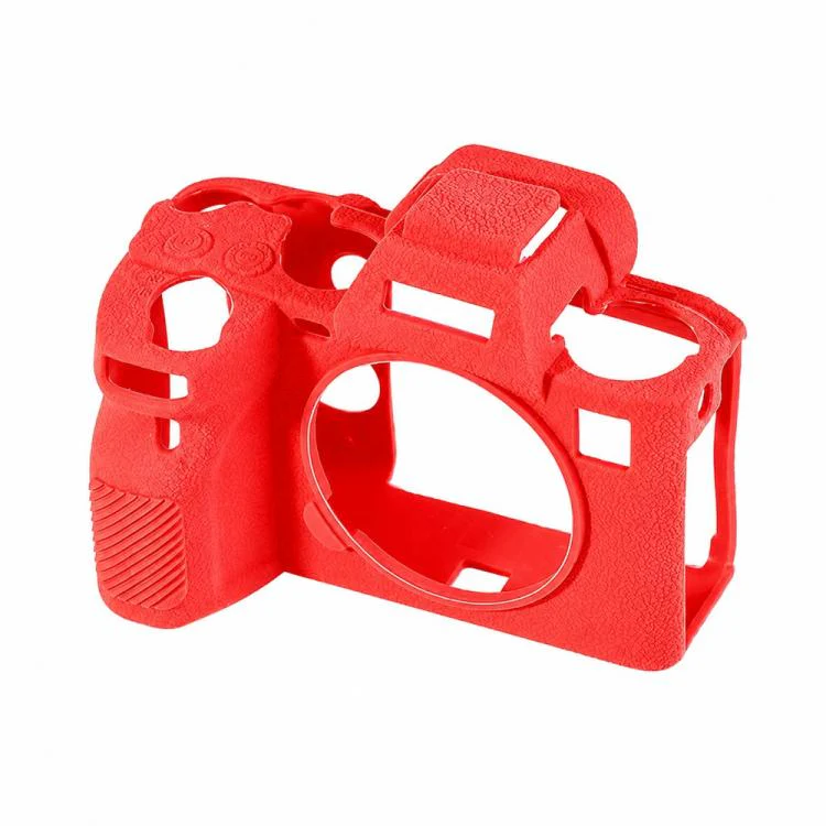 For Sony ILCE-1 / A1 / Alpha 1 Litchi Texture Soft Silicone Camera Protective Case(Red) - Image 2