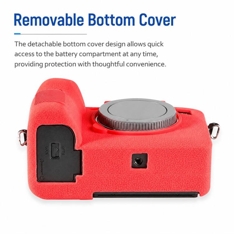 For Sony ILCE-1 / A1 / Alpha 1 Litchi Texture Soft Silicone Camera Protective Case(White) - Image 4