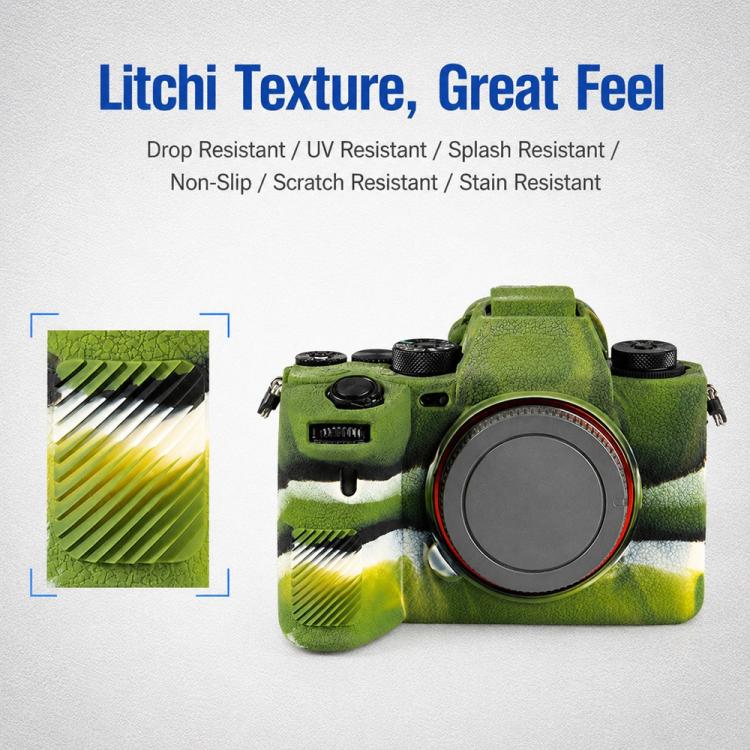 For Sony ILCE-1 / A1 / Alpha 1 Litchi Texture Soft Silicone Camera Protective Case(White) - Image 5