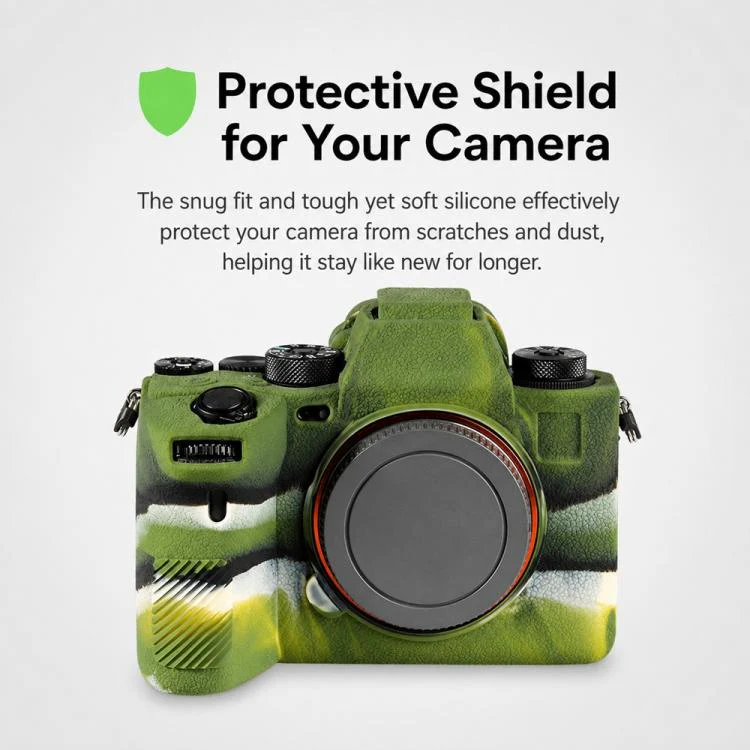 For Sony ILCE-1 / A1 / Alpha 1 Litchi Texture Soft Silicone Camera Protective Case(White) - Image 7