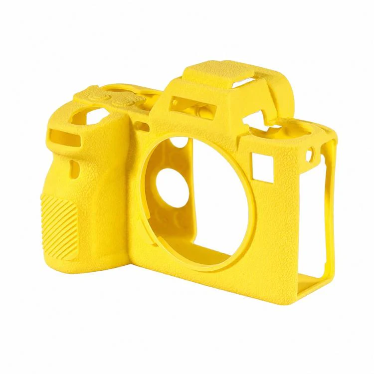 For Sony ILCE-1 / A1 / Alpha 1 Litchi Texture Soft Silicone Camera Protective Case(Yellow) - Image 2