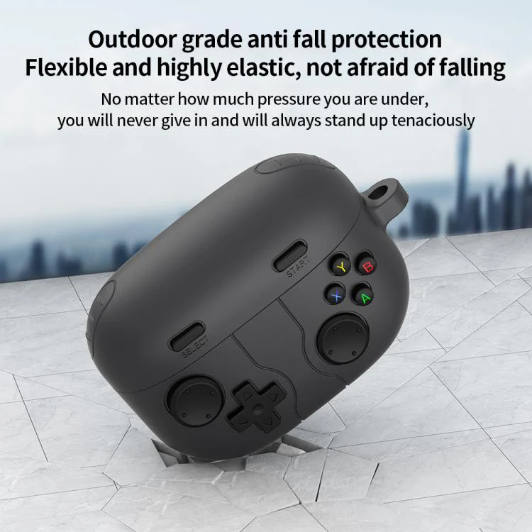 For Sony LinkBuds S Retro Game Console Style Silicone Earbuds Case(Dark Grey) - Image 2